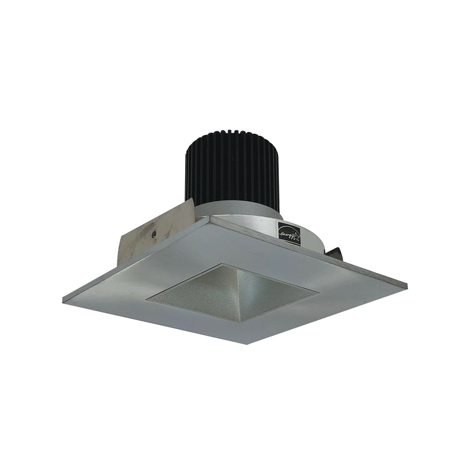 Nora NIO-4SNDSQCDXHN 4 inch Iolite LED Square Reflector with Square Aperture, 800lm / 14W, Comfort Dim, Haze Reflector / Natural Metal Flange
