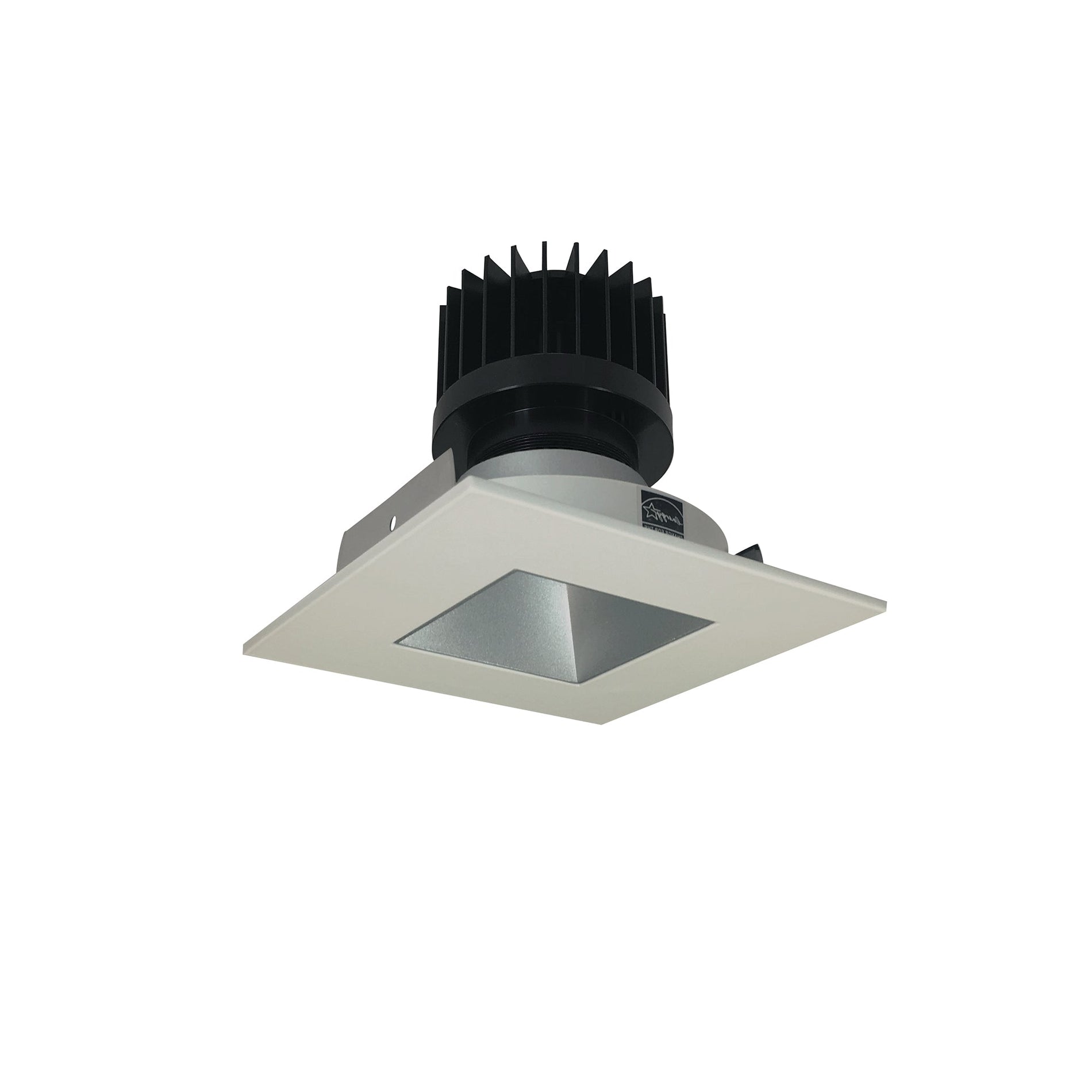 Nora NIO-4SNDSQ50XHW/HL 4 inch Iolite LED Square Reflector with Square Aperture, 1500lm/2000lm/2500lm (varies by housing), 5000K, Haze Reflector / White Flange