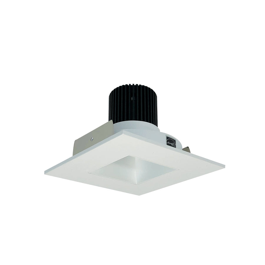 Nora NIO-4SNDSQCDXMPW 4 inch Iolite LED Square Reflector with Square Aperture, 800lm / 14W, Comfort Dim, Matte Powder White Reflector / Matte Powder White Flange