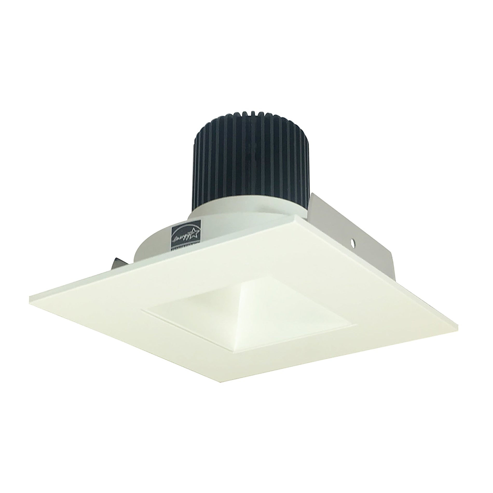 Nora NIO-4SNDSQ27XWW/10 4 inch Iolite LED Square Reflector with Square Aperture, 1000lm / 14W, 2700K, White Reflector / White Flange
