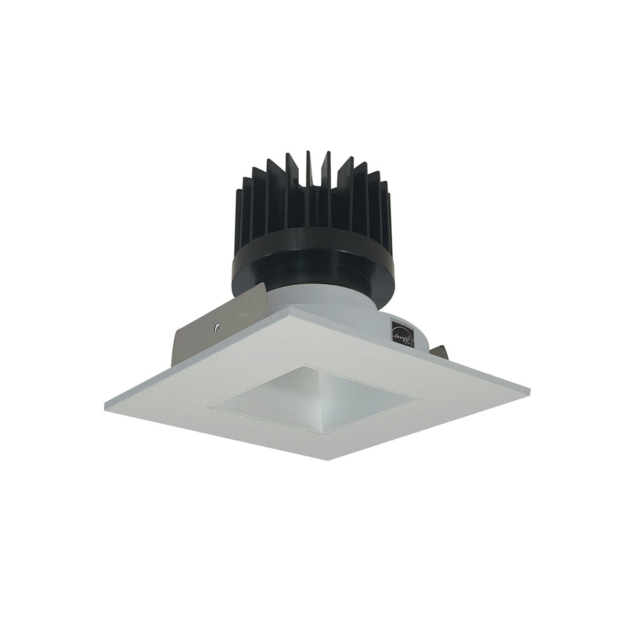 Nora NIO-4SNDSQCDXWW/HL 4 inch Iolite LED Square Reflector with Square Aperture, 1500lm/2000lm/2500lm (varies by housing), Comfort Dim, White Reflector / White Flange