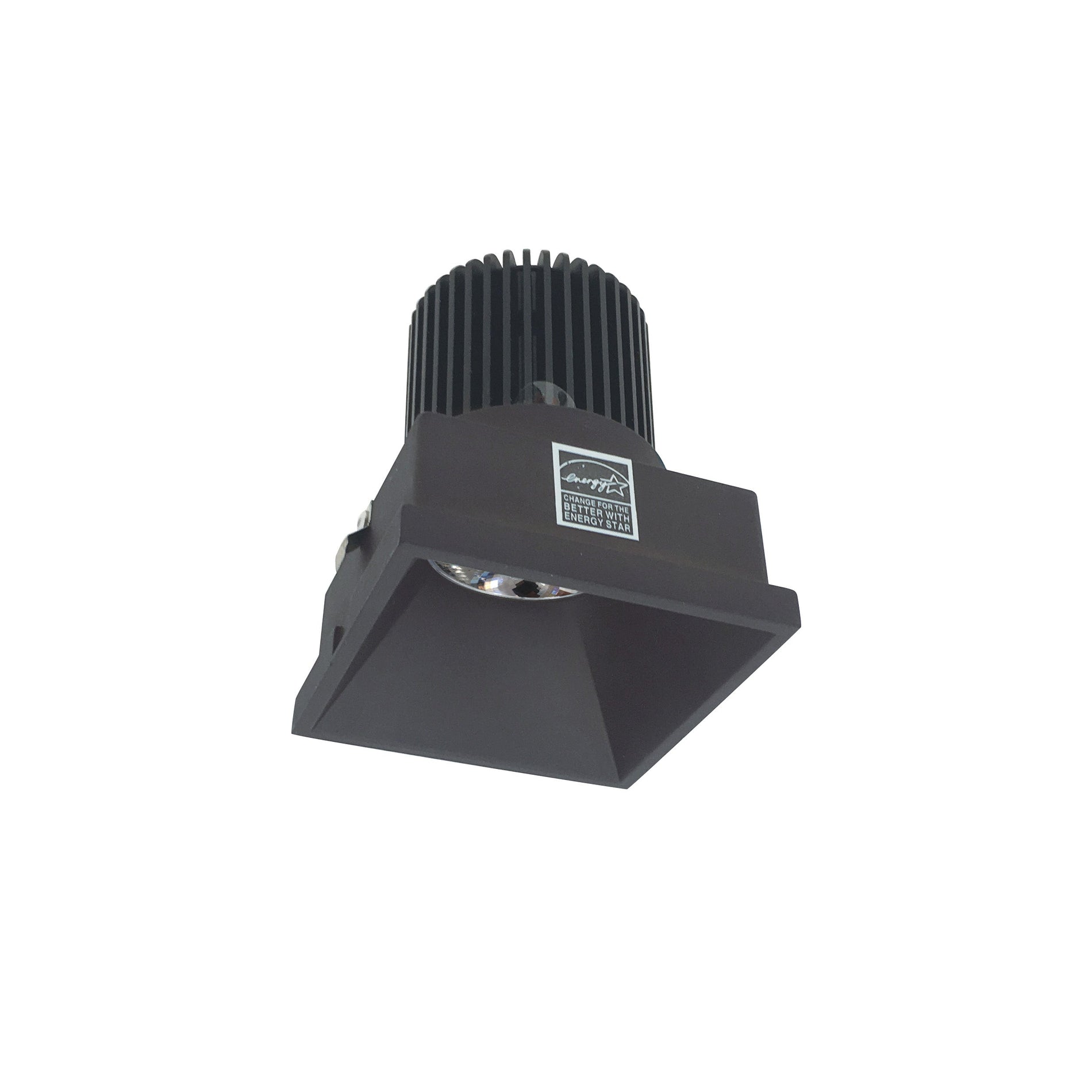 Nora NIO-4STLNDC27QBZ 4 inch Iolite LED Square Trimless Downlight, 10-Degree Optic, 850lm / 12W, 2700K, Bronze Finish