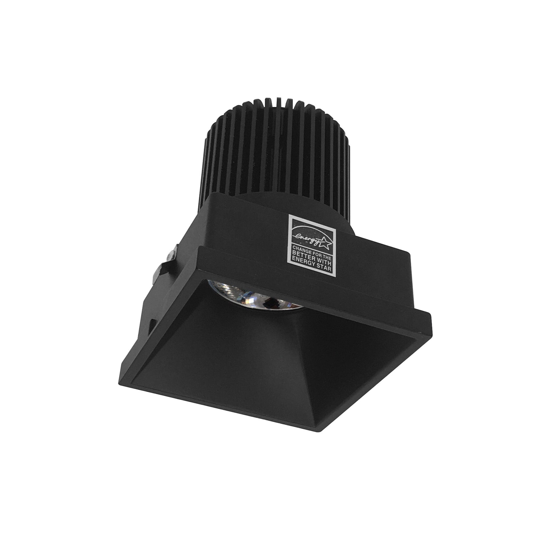 Nora NIO-4STLNDC27QBB 4 inch Iolite LED Square Trimless Downlight, 10-Degree Optic, 850lm / 12W, 2700K, Black Finish