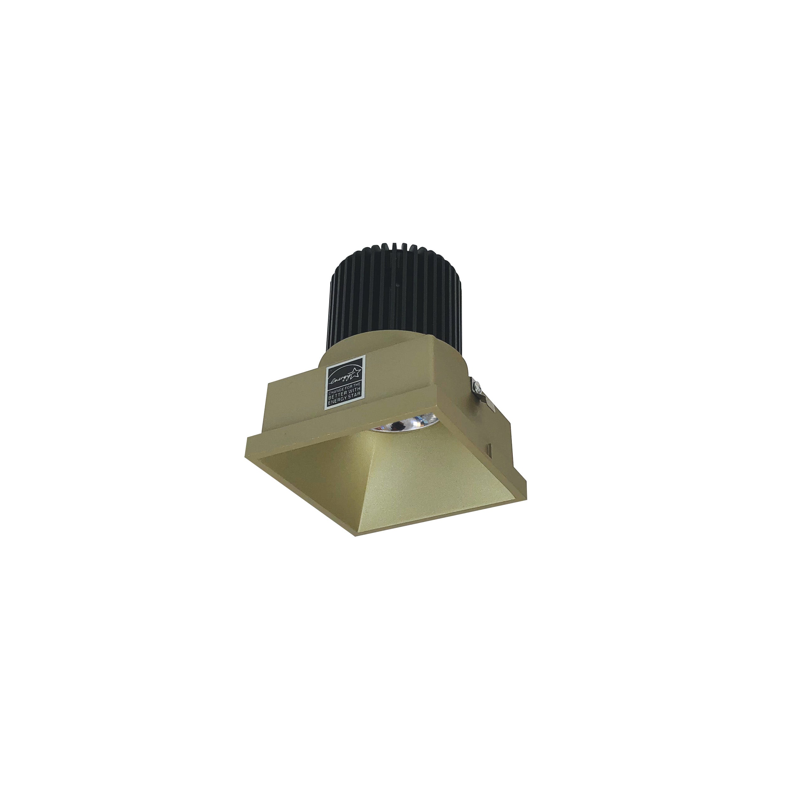 Nora NIO-4STLNDC27QCH 4 inch Iolite LED Square Trimless Downlight, 10-Degree Optic, 850lm / 12W, 2700K, Champagne Haze Finish