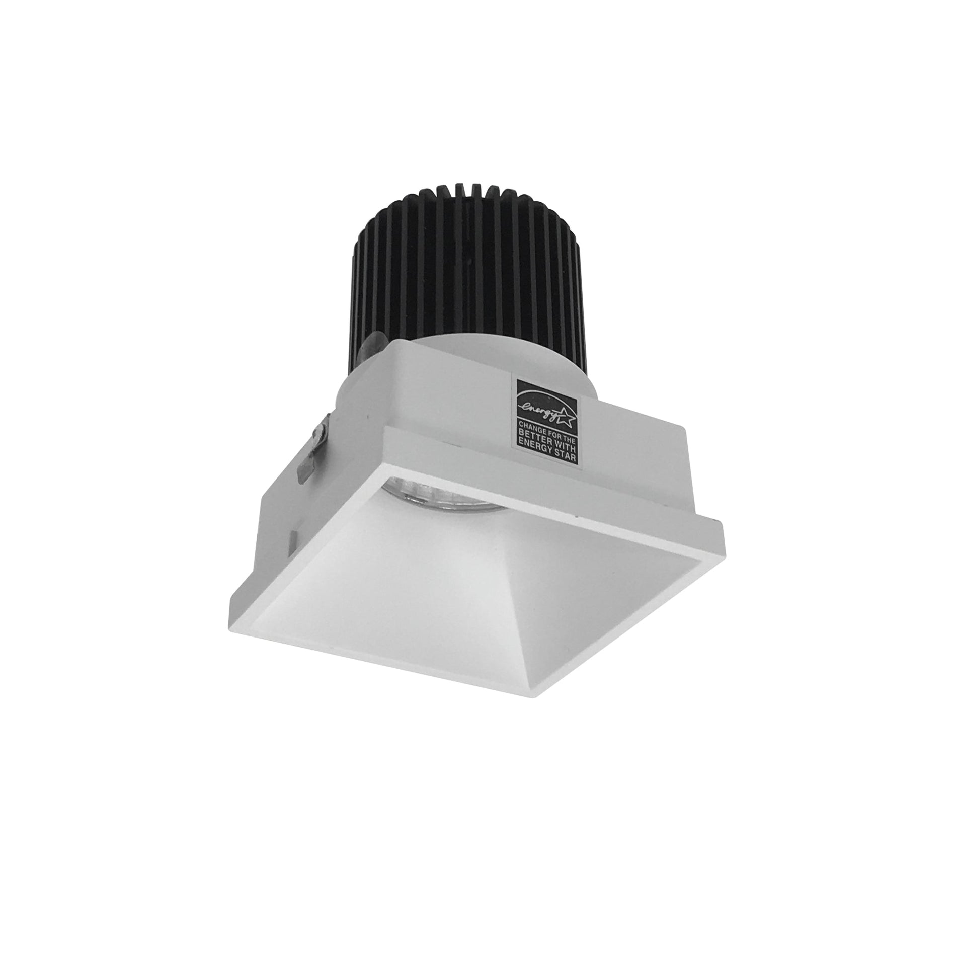 Nora NIO-4STLNDC30XMPW/10 4 inch Iolite LED Square Trimless Downlight, 1000lm / 14W, 3000K, Matte Powder White Finish