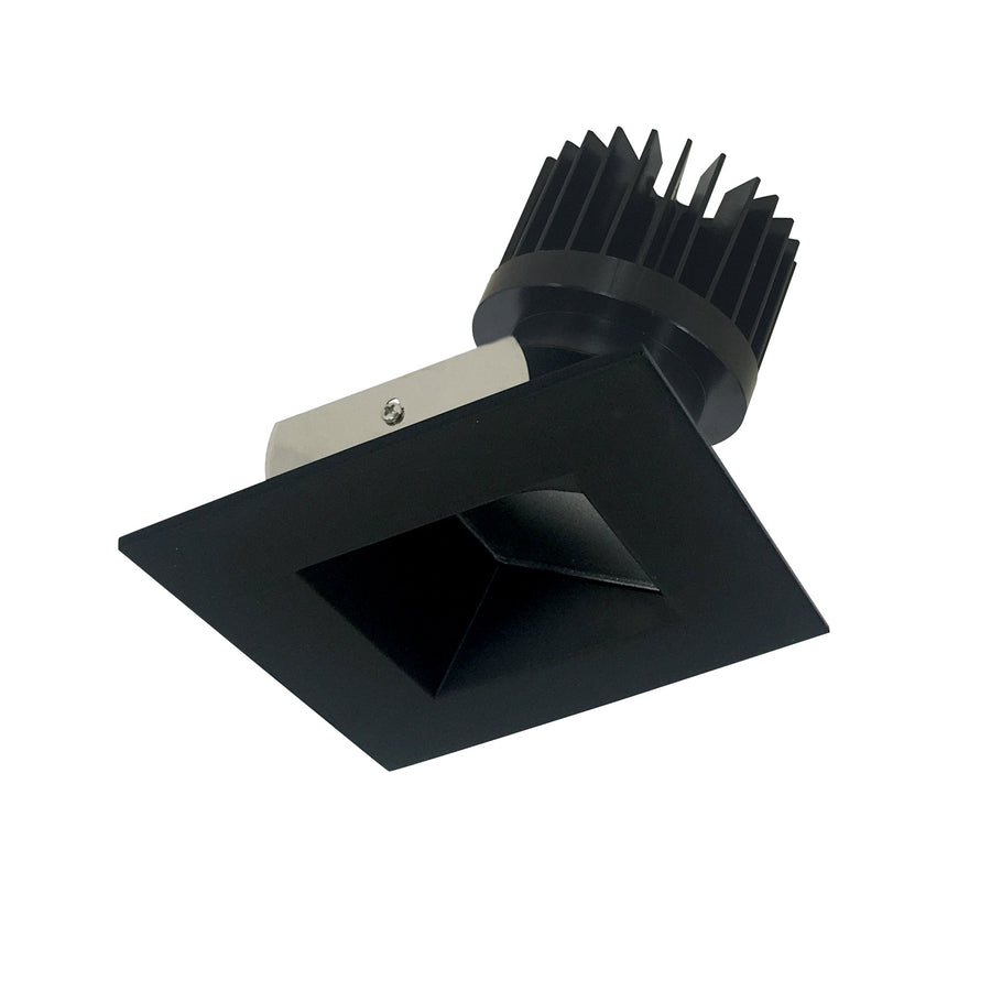 Nora NIO-4SWCDXBB/HL 4 inch Iolite LED Square Wall Wash, 1500lm/2000lm (varies by housing), Comfort Dim, Black Reflector / Black Flange