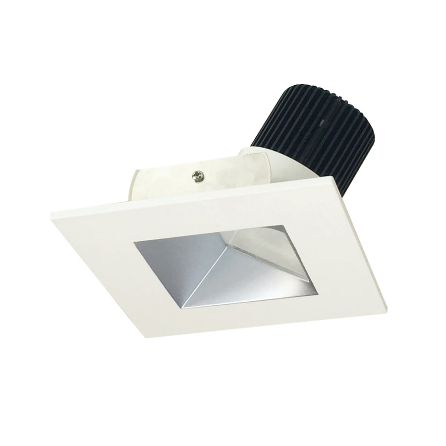 Nora NIO-4SWCDXHW 4 inch Iolite LED Square Wall Wash, 800lm / 14W, Comfort Dim, Haze Reflector / White Flange