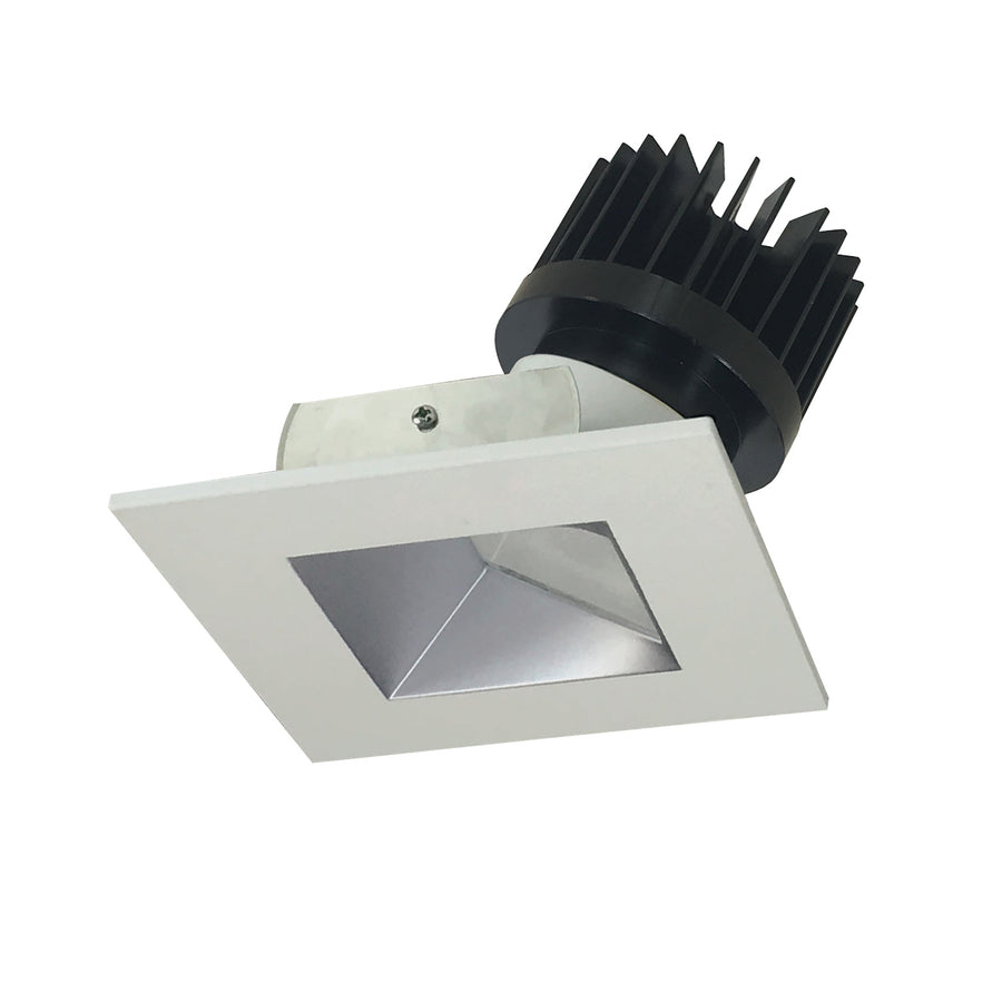 Nora NIO-4SWCDXHW/HL 4 inch Iolite LED Square Wall Wash, 1500lm/2000lm (varies by housing), Comfort Dim, Haze Reflector / White Flange