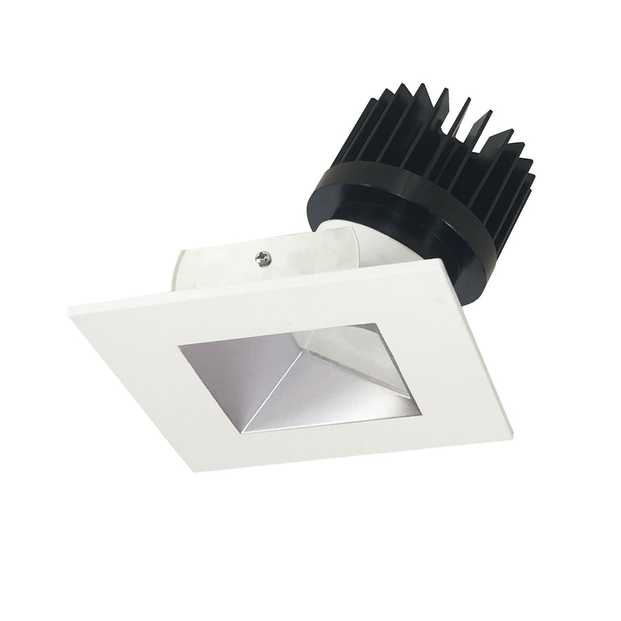 Nora NIO-4SW40XHZMPW/HL 4 inch Iolite LED Square Wall Wash, 1500lm/2000lm (varies by housing), 4000K, Haze Reflector / Matte Powder White Flange