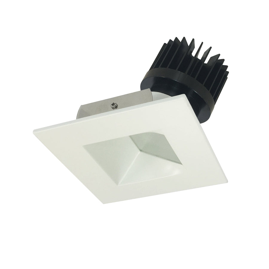 Nora NIO-4SWCDXMPW/HL 4 inch Iolite LED Square Wall Wash, 1500lm/2000lm (varies by housing), Comfort Dim, Matte Powder White Reflector / Matte Powder White Flange