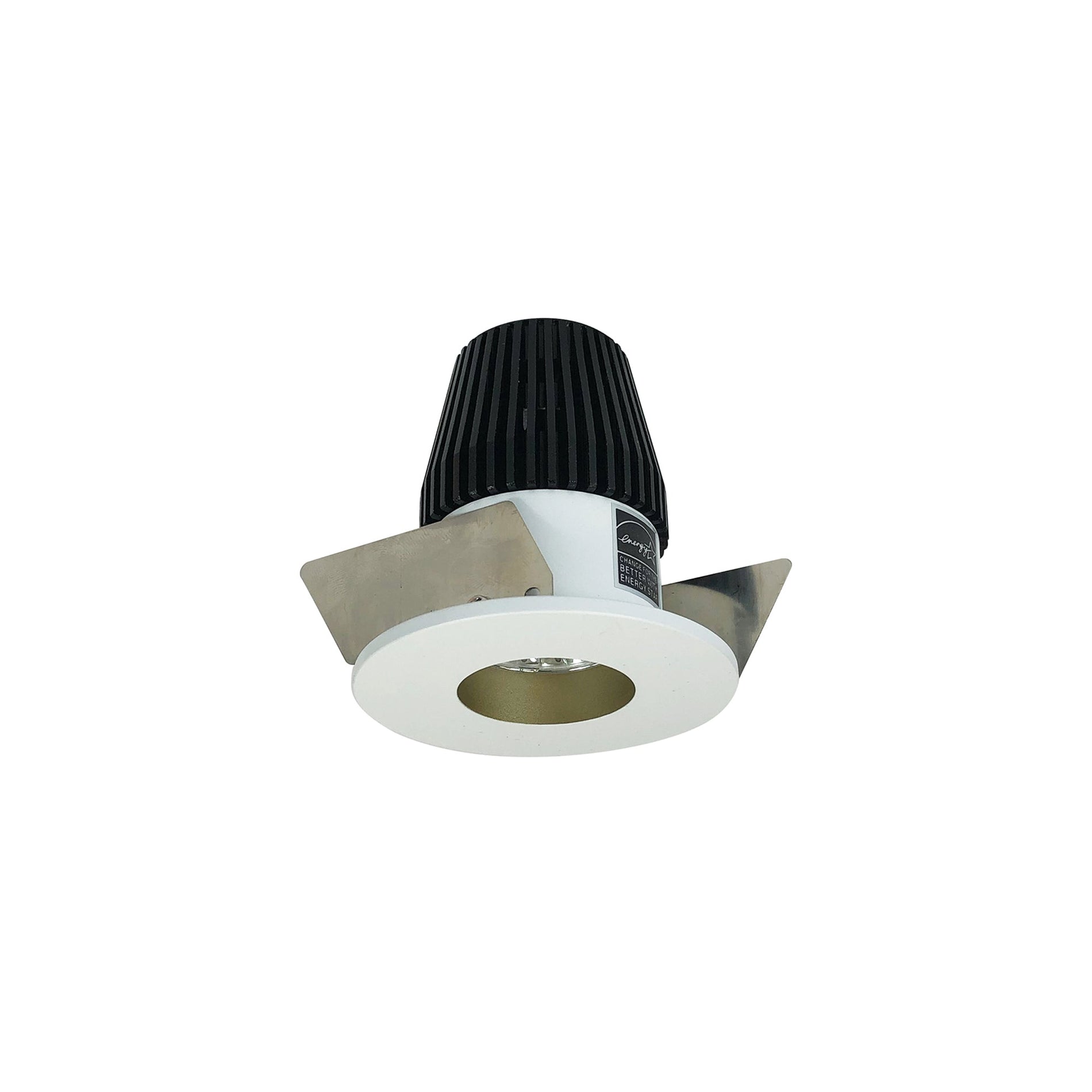 Nora NIOB-1RNG50XCHMPW 1 inch Iolite LED BWF Round Reflector, 600lm, 5000K, Champagne Haze Reflector / Matte Powder White Flange