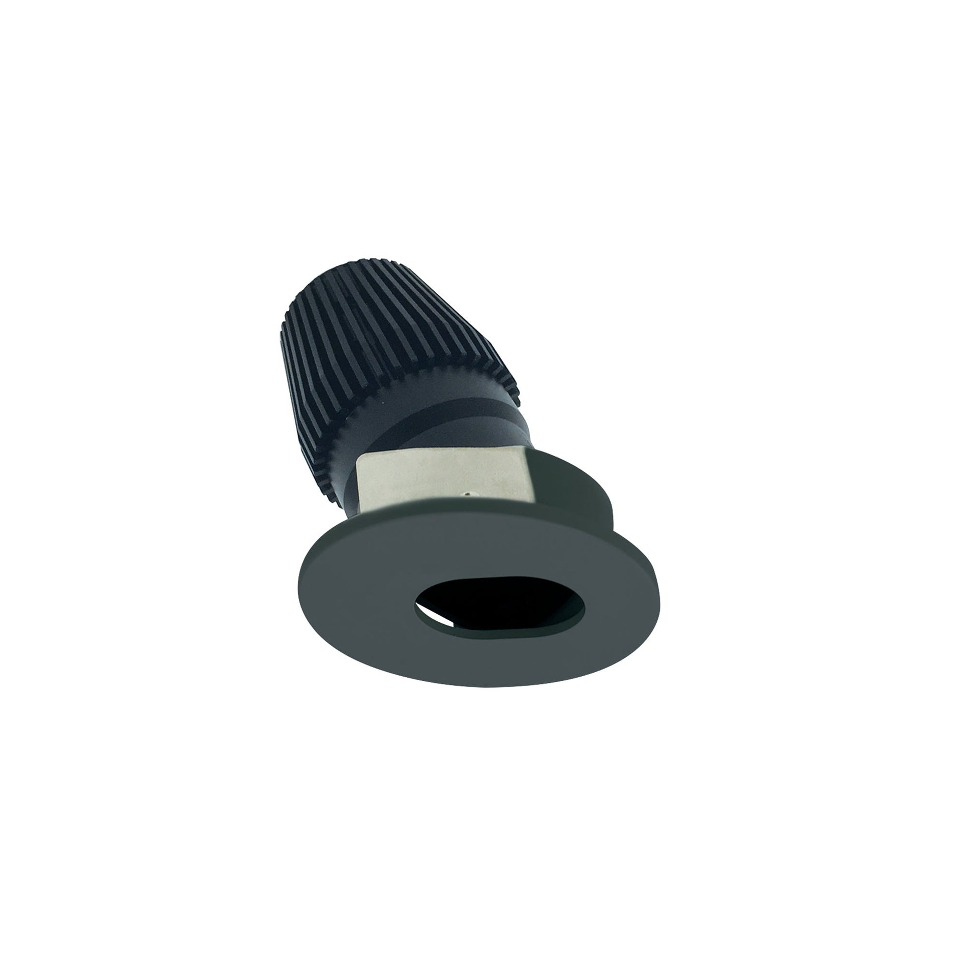 Nora NIOB-1RSL27XBB 1 inch Iolite LED BWF Round Adjustable Slot Aperture, 600lm, 2700K, Black Slot Aperture / Black Flange