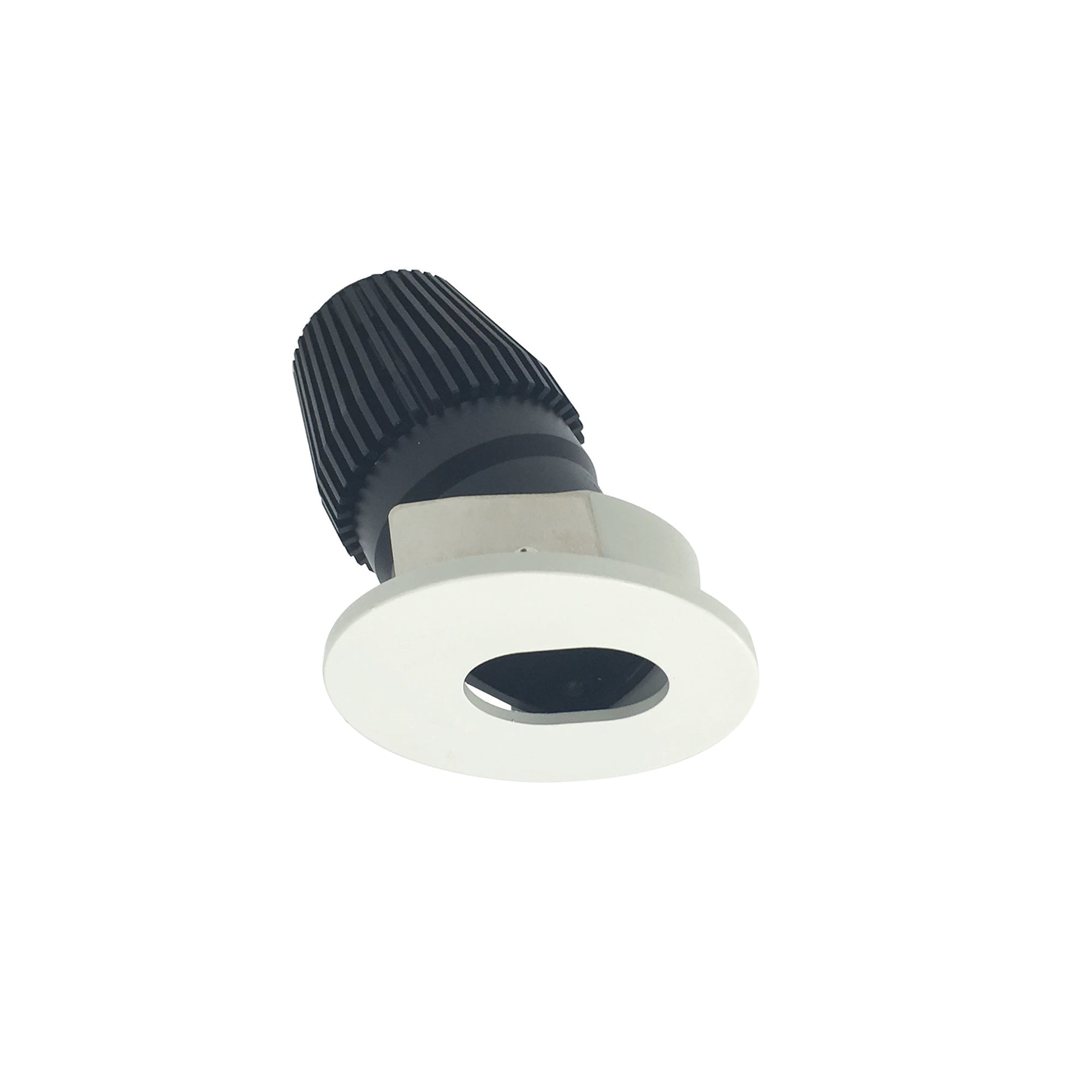 Nora NIOB-1RSL40XBMPW 1 inch Iolite LED BWF Round Adjustable Slot Aperture, 600lm, 4000K, Black Slot Aperture / Matte Powder White Flange