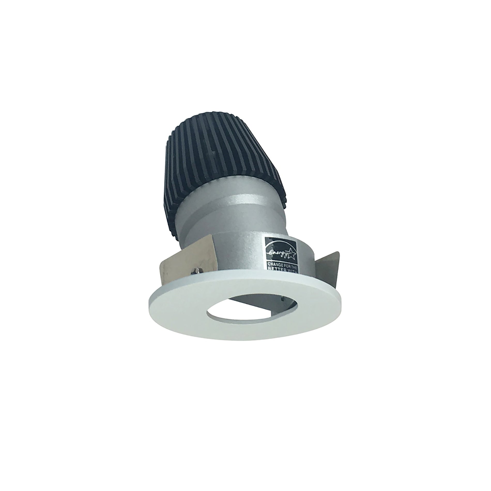 Nora NIOB-1RSL50XHZMPW 1 inch Iolite LED BWF Round Adjustable Slot Aperture, 600lm, 5000K, Haze Slot Aperture / Matte Powder White Flange
