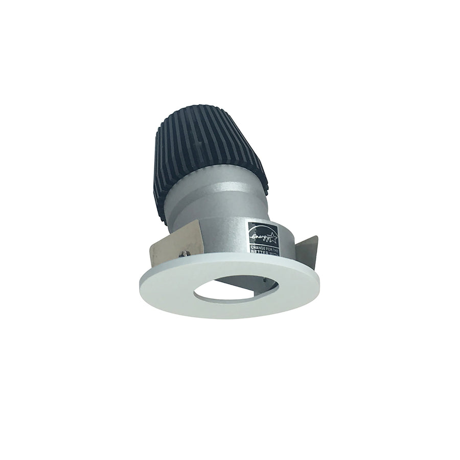 Nora NIOB-1RSL50XHZMPW 1 inch Iolite LED BWF Round Adjustable Slot Aperture, 600lm, 5000K, Haze Slot Aperture / Matte Powder White Flange