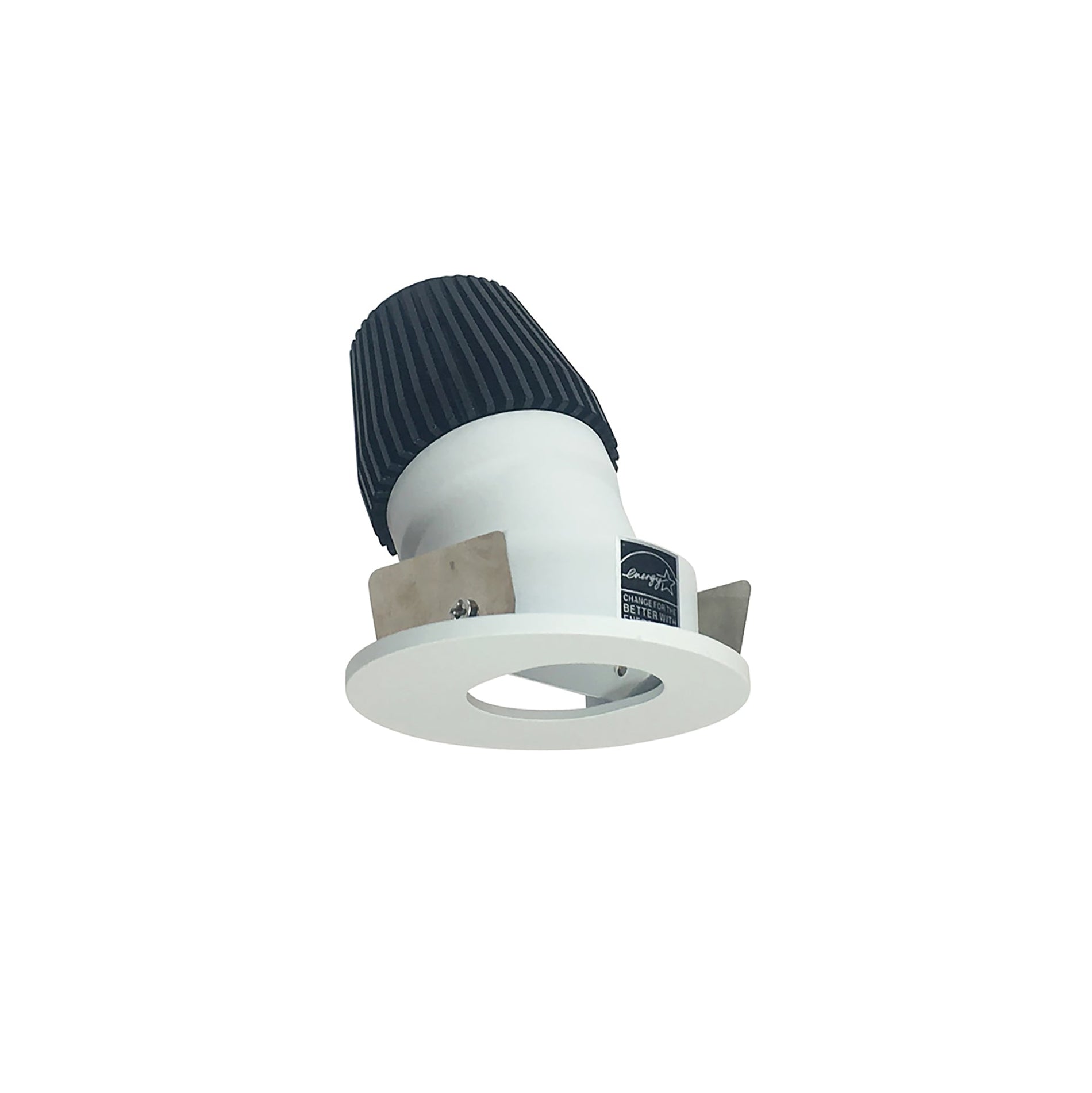 Nora NIOB-1RSL30XMPW 1 inch Iolite LED BWF Round Adjustable Slot Aperture, 600lm, 3000K, Matte Powder White Slot Aperture / Matte Powder White Flange