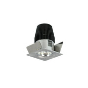 Nora NIO-1SNB40XNN 1 inch Iolite LED NTF Square Bullnose, 600lm, 4000K, Natural Metal Reflector / Natural Metal Flange