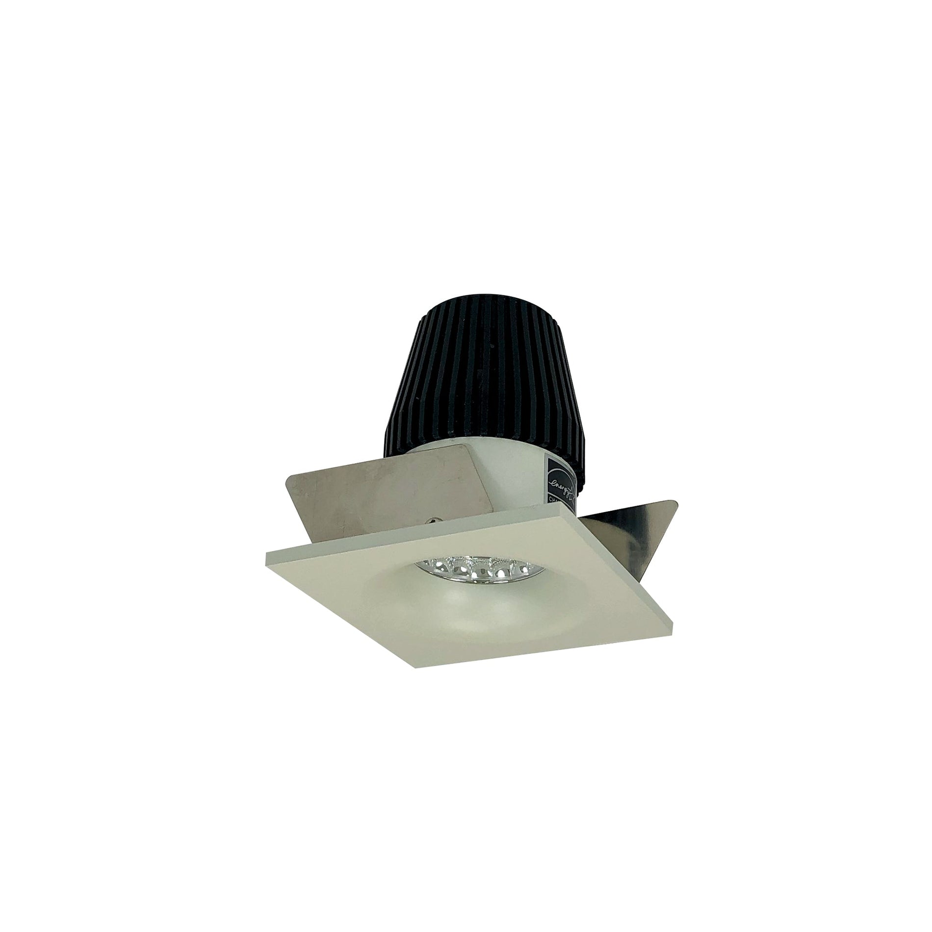 Nora NIOB-1SNB27XWW 1 inch Iolite LED BWF Square Bullnose, 600lm, 2700K, White Reflector / White Flange