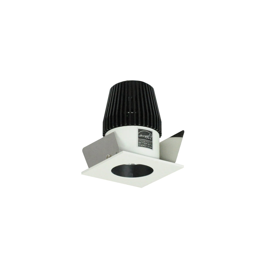 Nora NIOB-1SNG50XBW 1 inch Iolite LED BWF Square Reflector with Round Aperture, 600lm, 5000K, Black Reflector with Round Aperture / White Flange