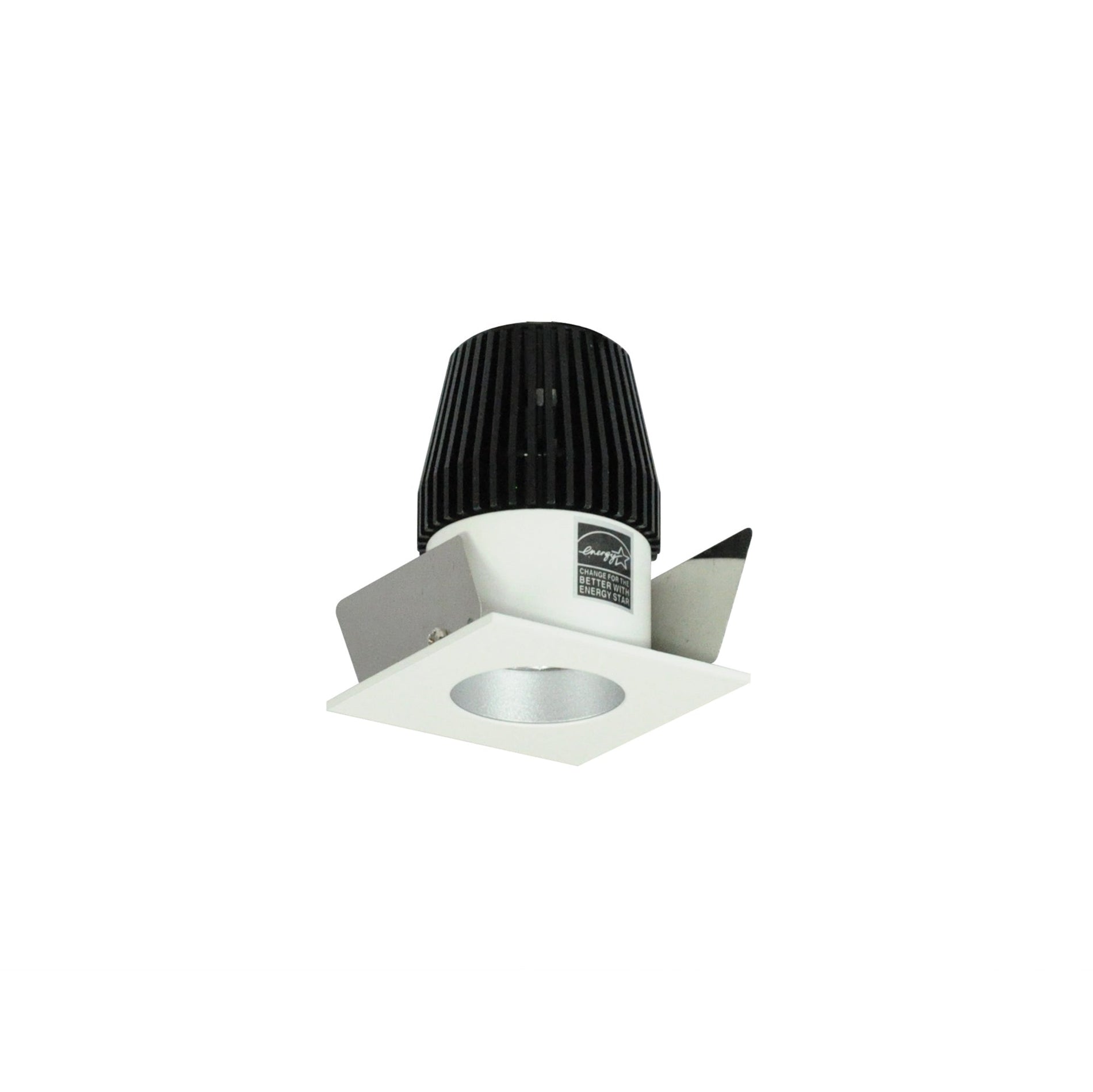 Nora NIO-1SNG35XHW 1 inch Iolite LED NTF Square Reflector with Round Aperture, 600lm, 3500K, Haze Reflector / White Flange