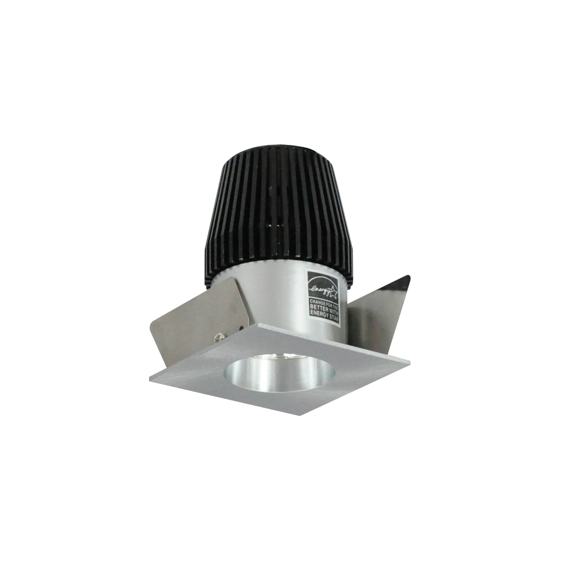 Nora NIOB-1SNG35XNN 1 inch Iolite LED BWF Square Reflector with Round Aperture, 600lm, 3500K, Natural Metal Reflector with Round Aperture / Natural Metal Flange