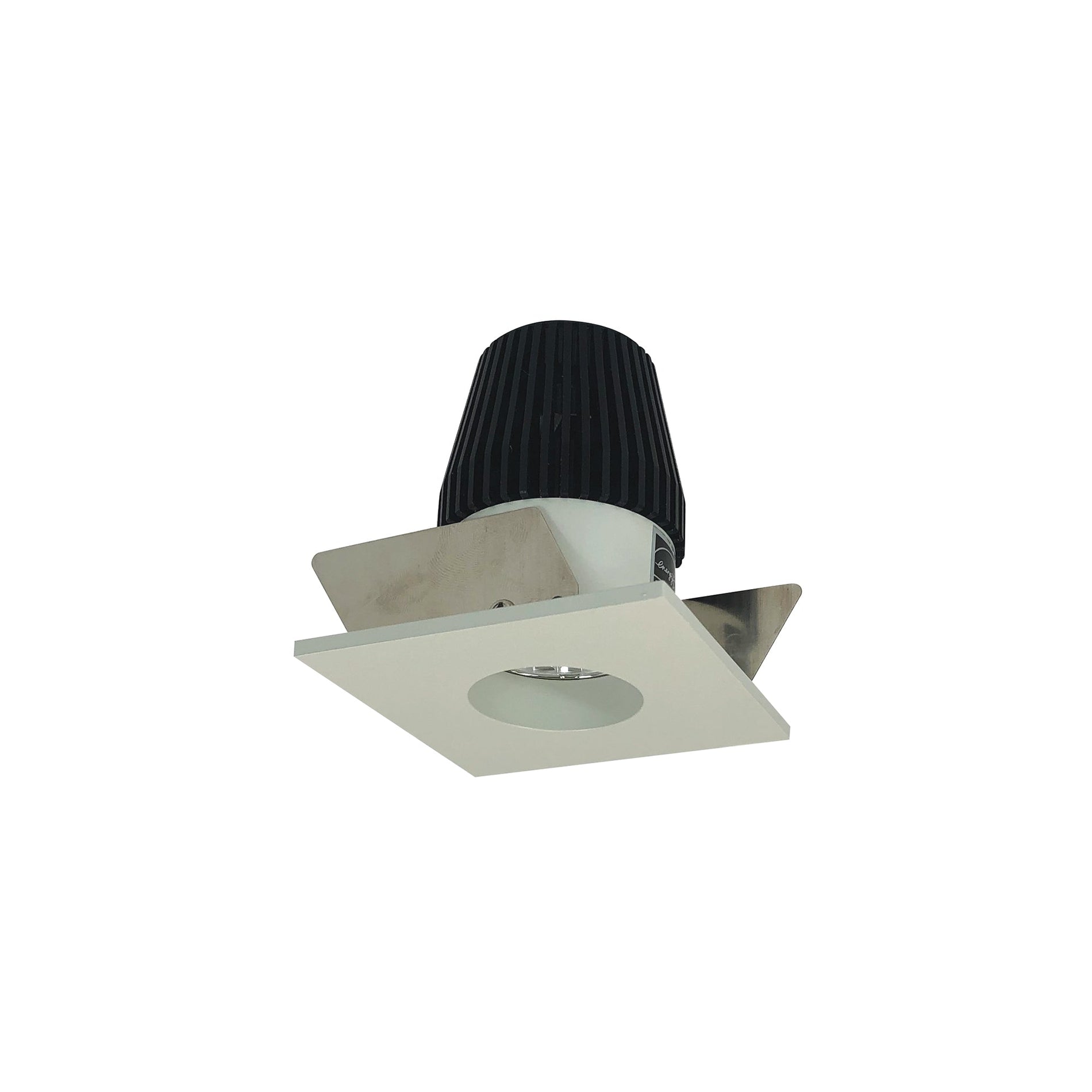 Nora NIOB-1SNG27XWW 1 inch Iolite LED BWF Square Reflector with Round Aperture, 600lm, 2700K, White Reflector with Round Aperture / White Flange