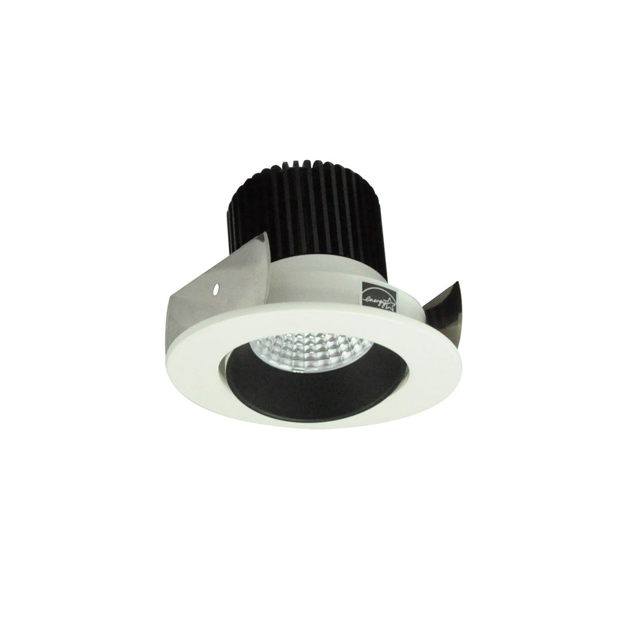 Nora NIOB-2RC27XBW/10 2 inch Iolite LED Round Adjustable Cone Reflector, 1000lm / 14W, 2700K, Black Reflector / White Flange