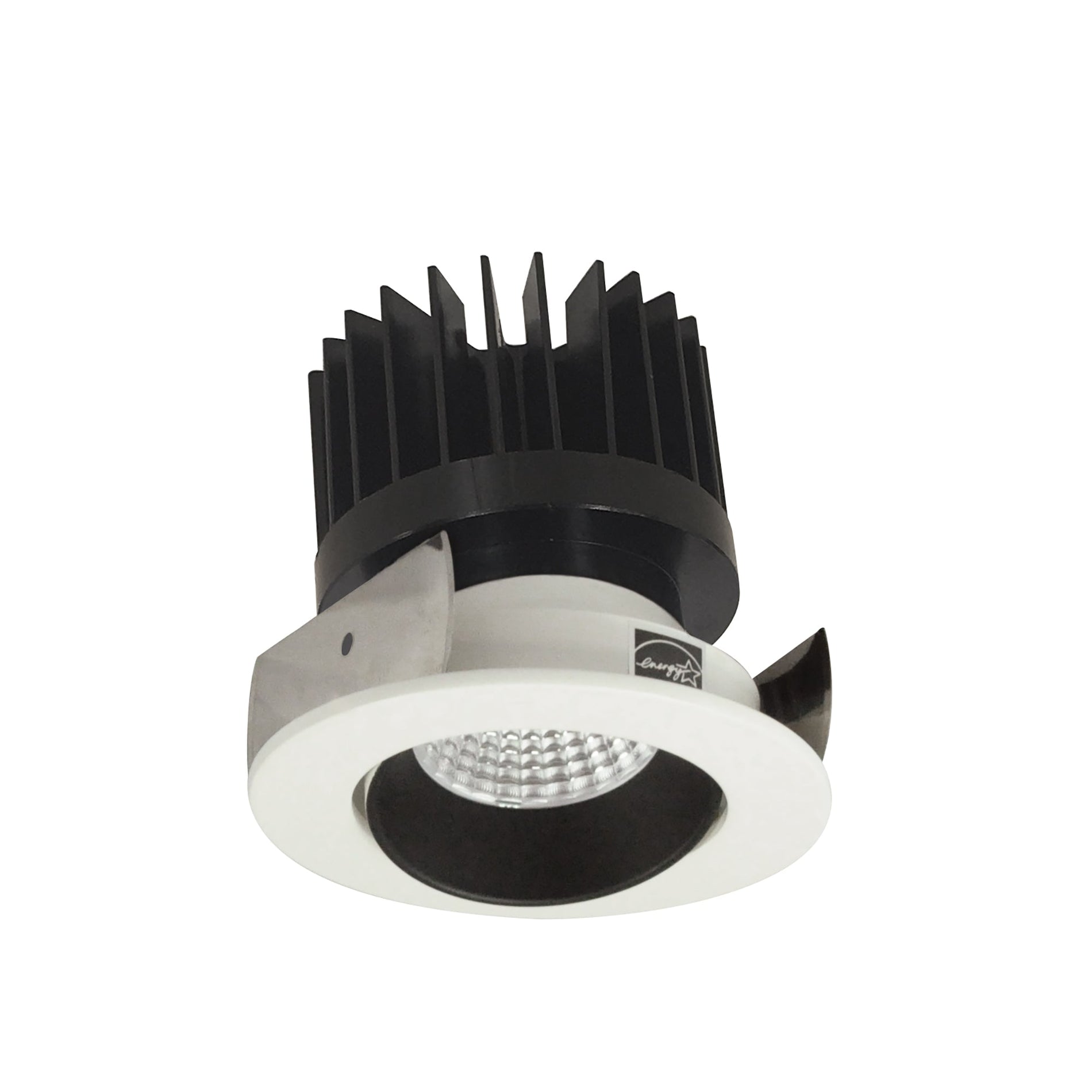 Nora NIOB-2RC30XBW/HL 2 inch Iolite LED Round Adjustable Cone Reflector, 1500lm/2000lm/2500lm (varies by housing), 3000K, Black Reflector / White Flange