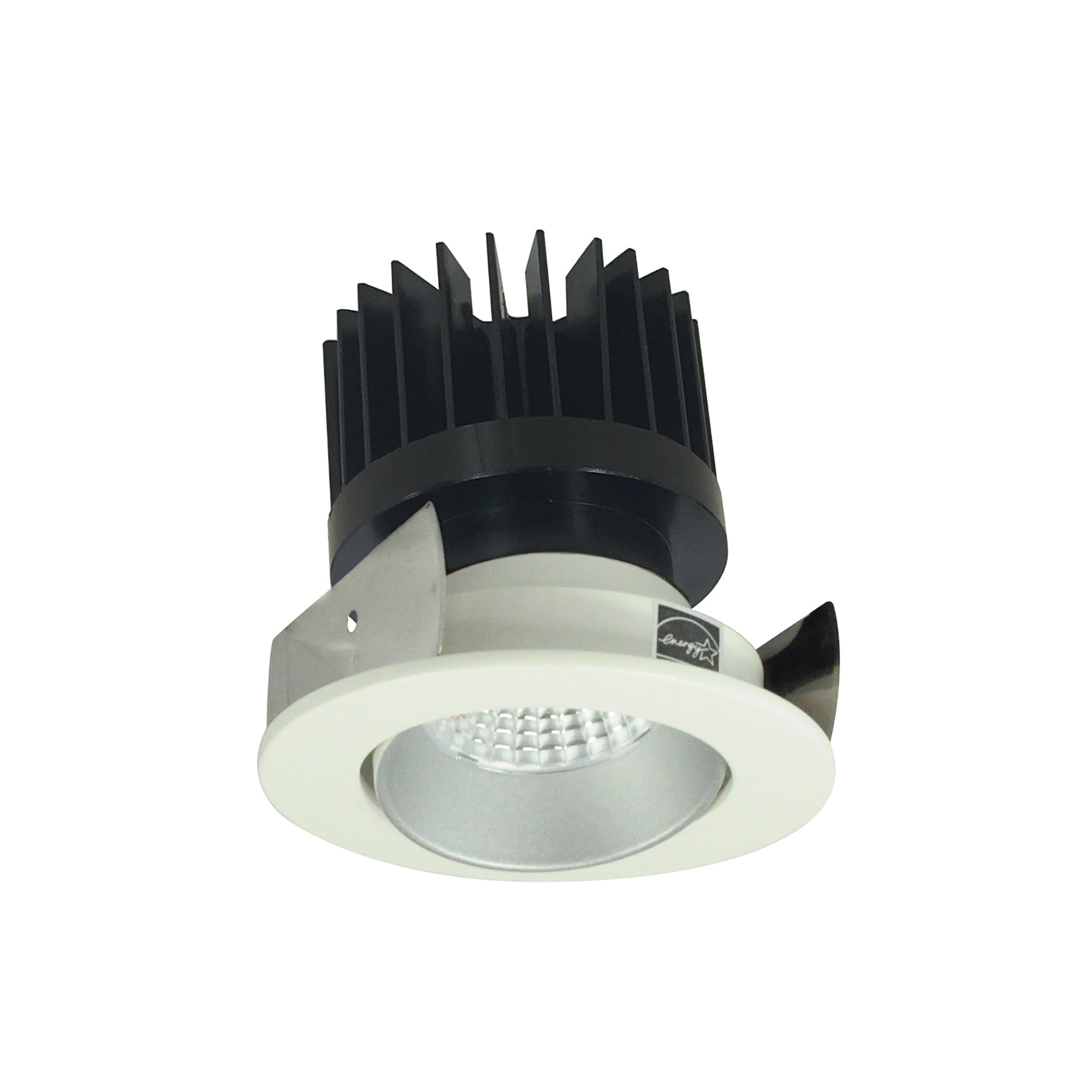 Nora NIOB-2RC50XHW/HL 2 inch Iolite LED Round Adjustable Cone Reflector, 1500lm/2000lm/2500lm (varies by housing), 5000K, Haze Reflector / White Flange