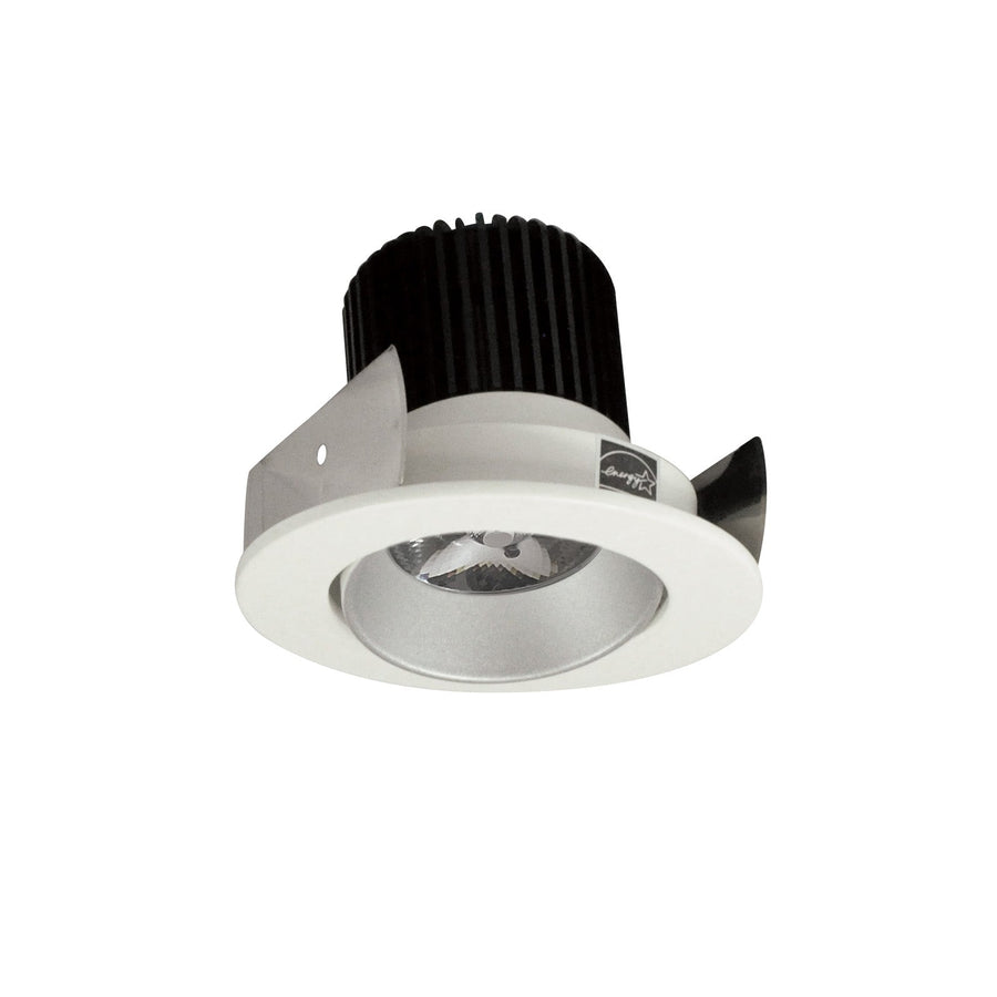 Nora NIOB-2RC35QHW 2 inch Iolite LED Round Adjustable Cone Reflector, 10-Degree Optic, 800lm / 12W, 3500K, Haze Reflector / White Flange