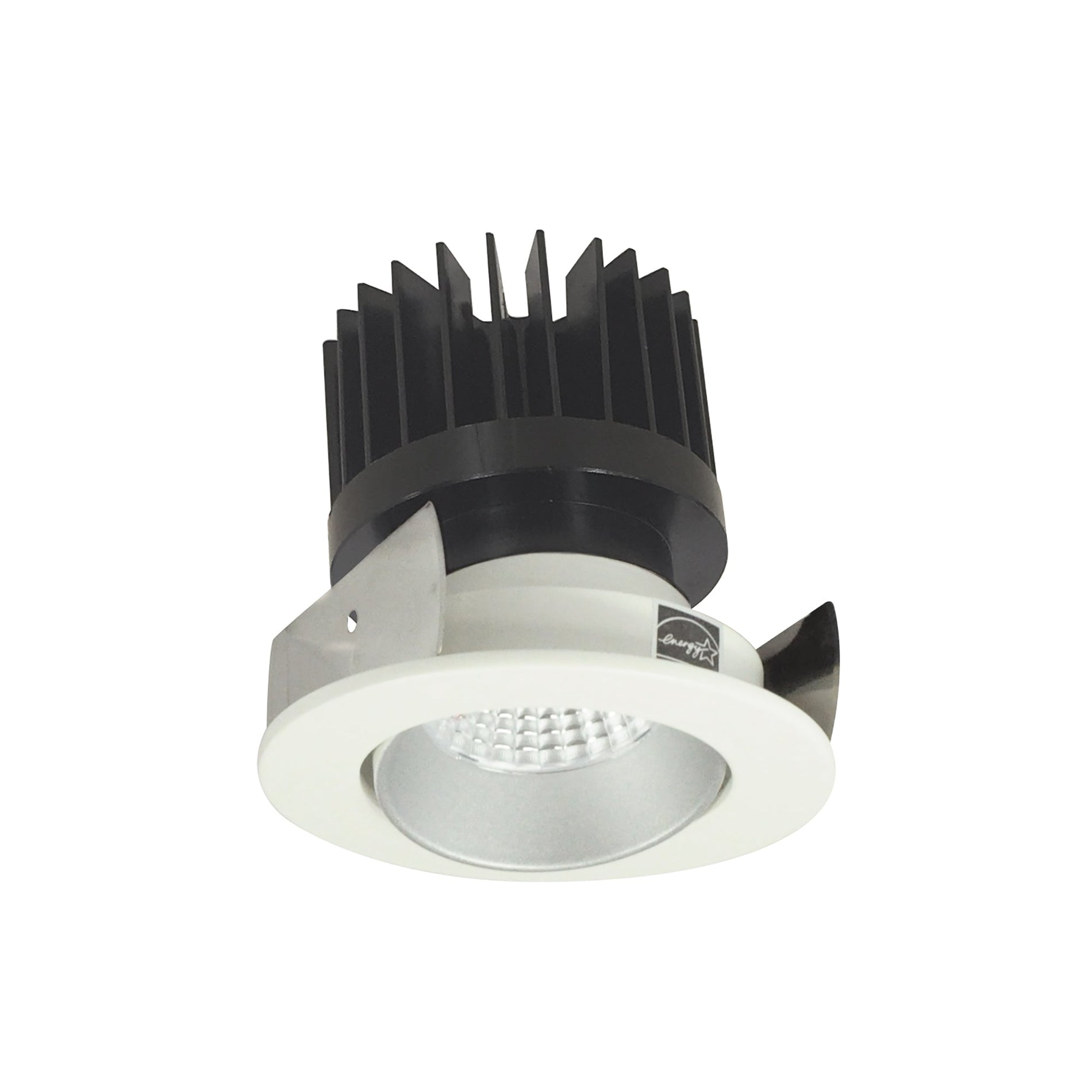 Nora NIOB-2RC50XHZMPW/HL 2 inch Iolite LED Round Adjustable Cone Reflector, 1500lm/2000lm/2500lm (varies by housing), 5000K, Haze Reflector / Matte Powder White Flange