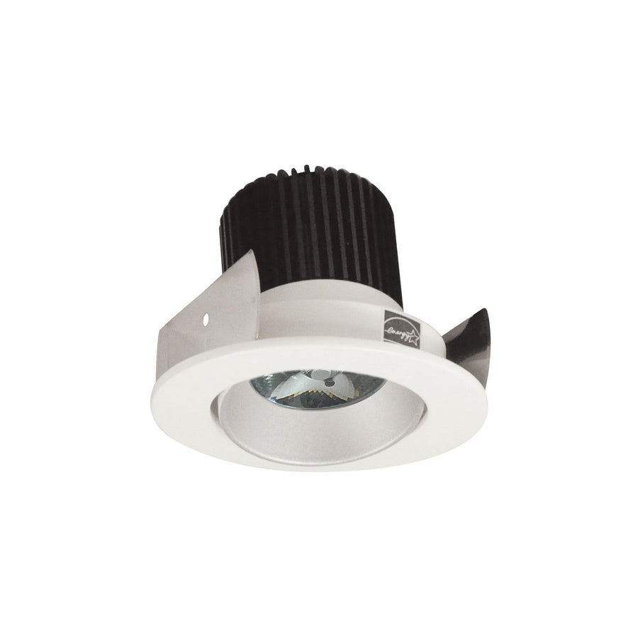 Nora NIOB-2RC40QHZMPW 2 inch Iolite LED Round Adjustable Cone Reflector, 10-Degree Optic, 800lm / 12W, 4000K, Haze Reflector / Matte Powder White Flange