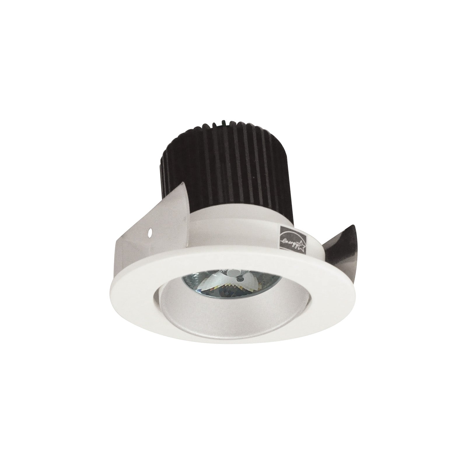 Nora NIOB-2RC27QHZMPW 2 inch Iolite LED Round Adjustable Cone Reflector, 10-Degree Optic, 800lm / 12W, 2700K, Haze Reflector / Matte Powder White Flange