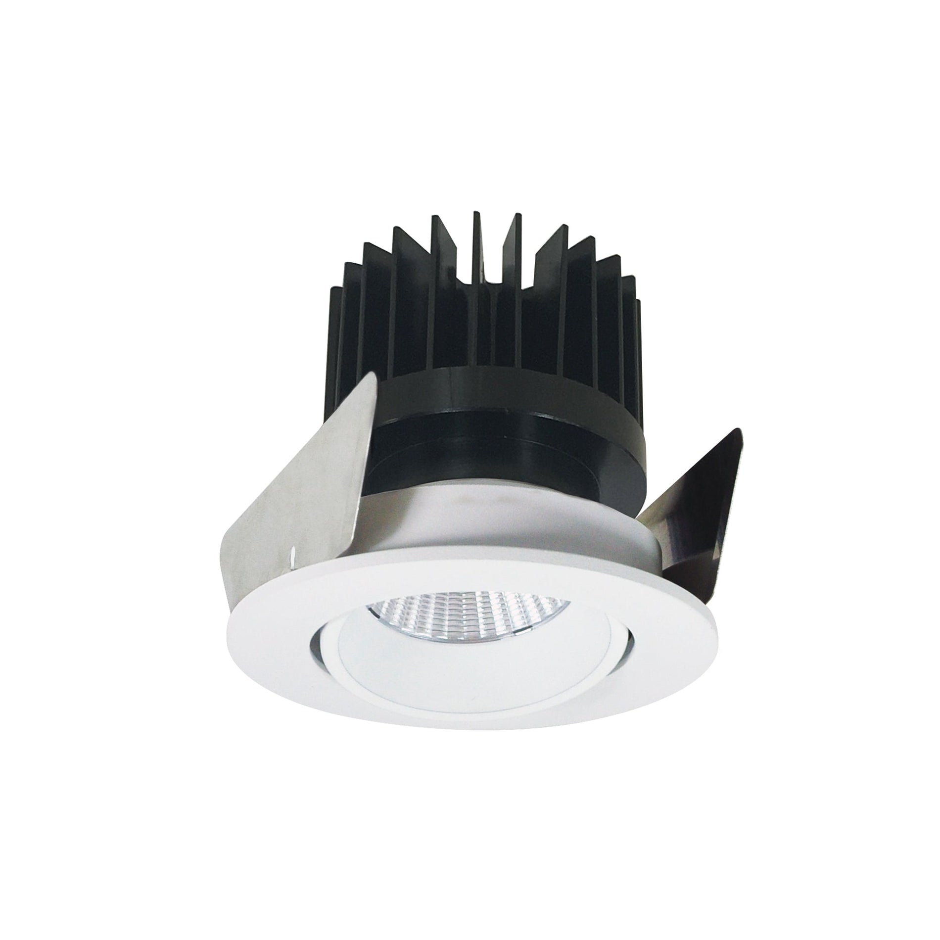 Nora NIOB-2RC27XMPW/HL 2 inch Iolite LED Round Adjustable Cone Reflector, 1500lm/2000lm/2500lm (varies by housing), 2700K, Matte Powder White Reflector / Matte Powder White Flange