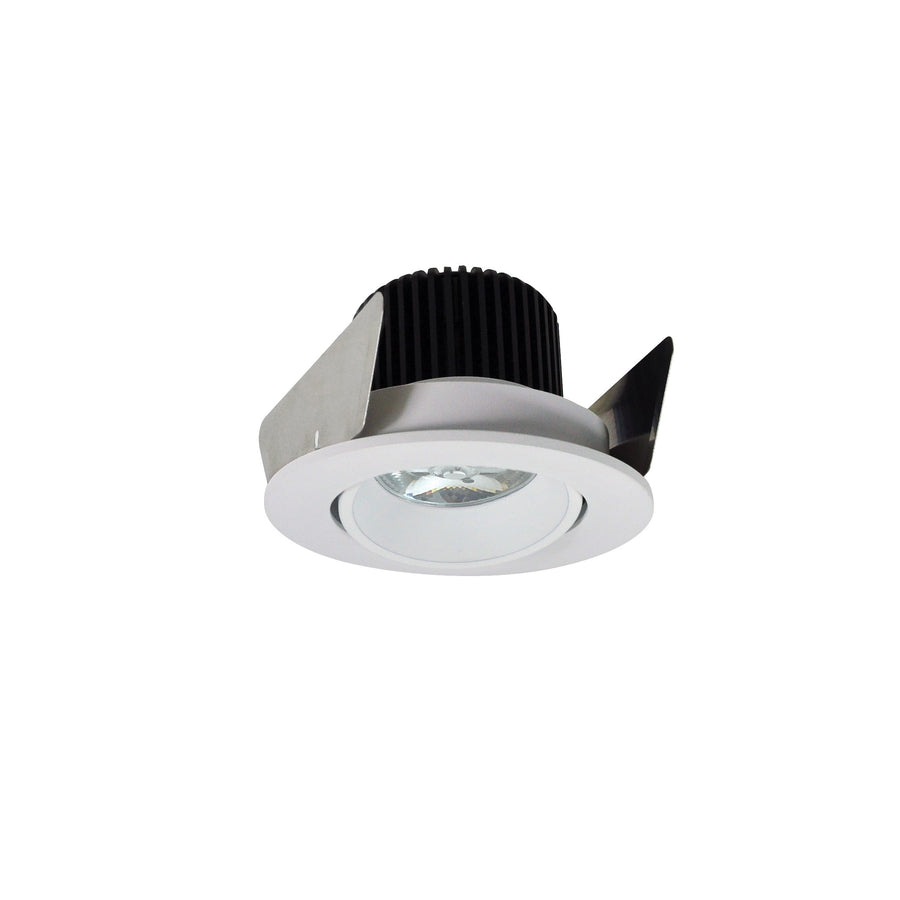 Nora NIOB-2RC40QMPW 2 inch Iolite LED Round Adjustable Cone Reflector, 10-Degree Optic, 800lm / 12W, 4000K, Matte Powder White Reflector / Matte Powder White Flange
