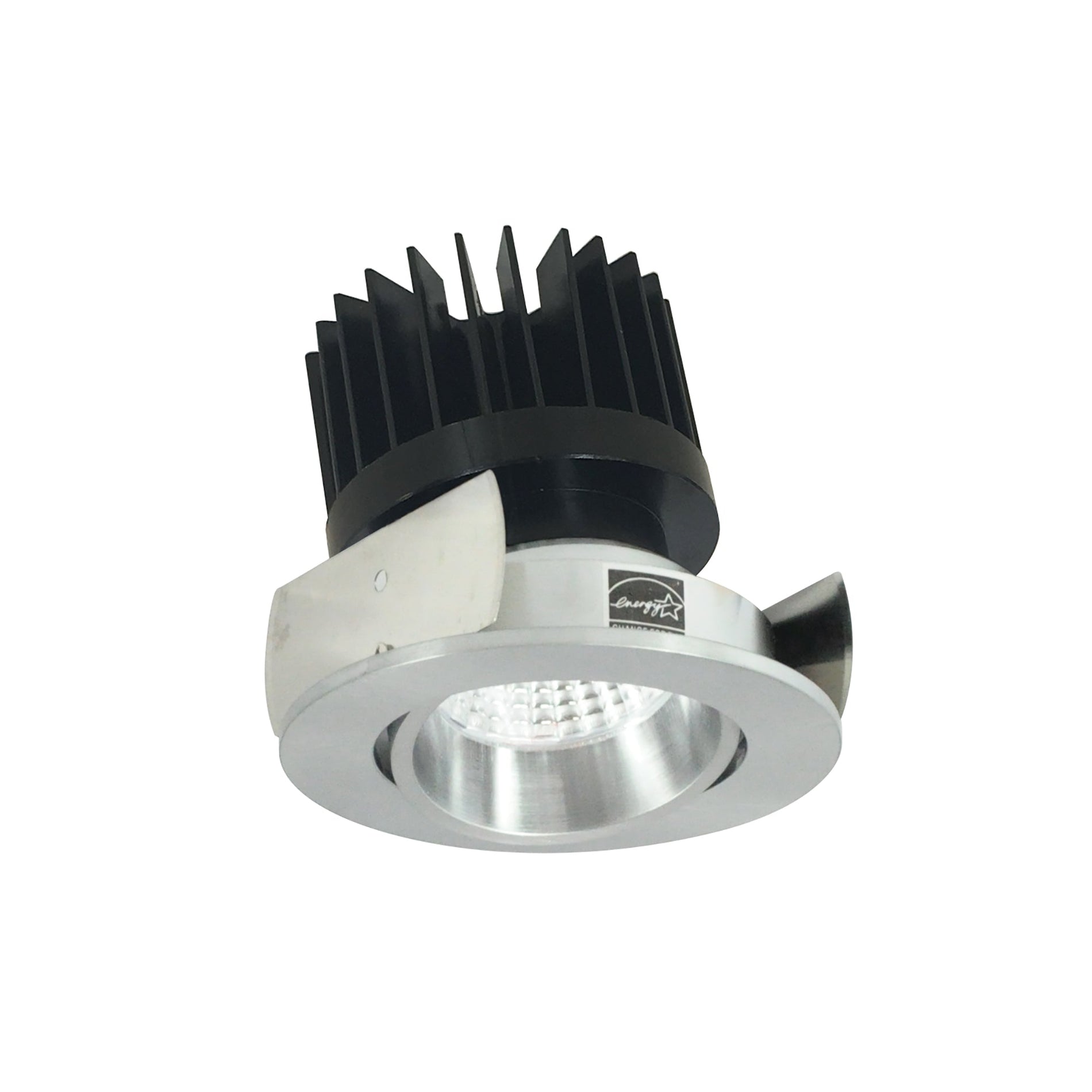 Nora NIOB-2RCCDXNN/HL 2 inch Iolite LED Round Adjustable Cone Reflector, 1500lm/2000lm/2500lm (varies by housing), Comfort Dim, Natural Metal Reflector / Natural Metal Flange