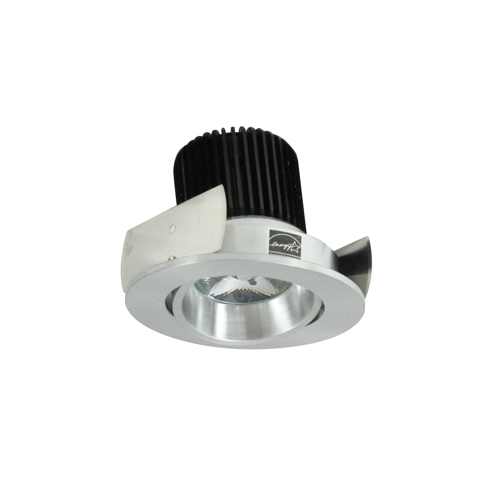 Nora NIOB-2RC30QNN 2 inch Iolite LED Round Adjustable Cone Reflector, 10-Degree Optic, 800lm / 12W, 3000K, Natural Metal Reflector / Natural Metal Flange