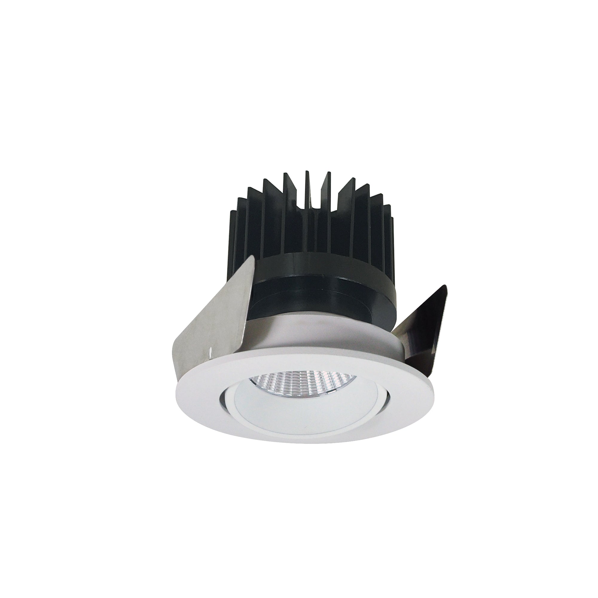 Nora NIOB-2RCCDXWW/HL 2 inch Iolite LED Round Adjustable Cone Reflector, 1500lm/2000lm/2500lm (varies by housing), Comfort Dim, White Reflector / White Flange