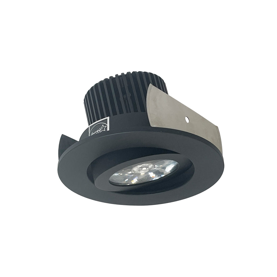 Nora NIOB-2RG35QBB 2 inch Iolite LED Round Adjustable Gimbal, 10-Degree Optic, 850lm / 12W, 3500K, Black Finish