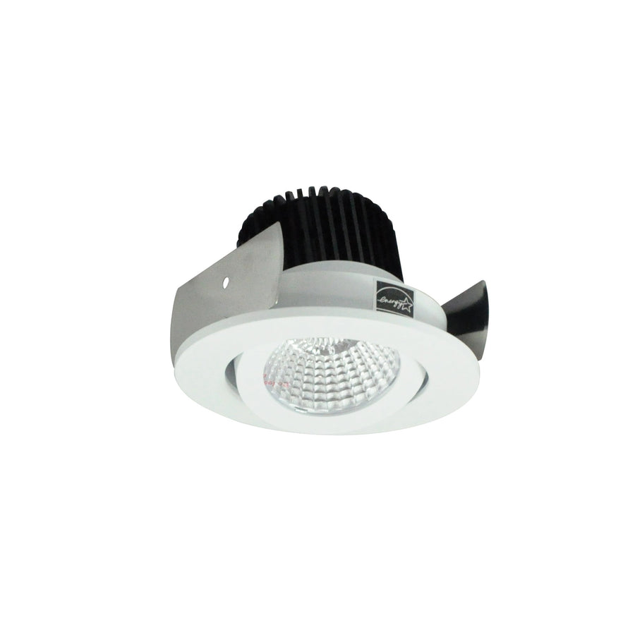Nora NIOB-2RGCDXMPW 2 inch Iolite LED Round Adjustable Gimbal, 800lm / 14W, Comfort Dim, Matte Powder White Finish