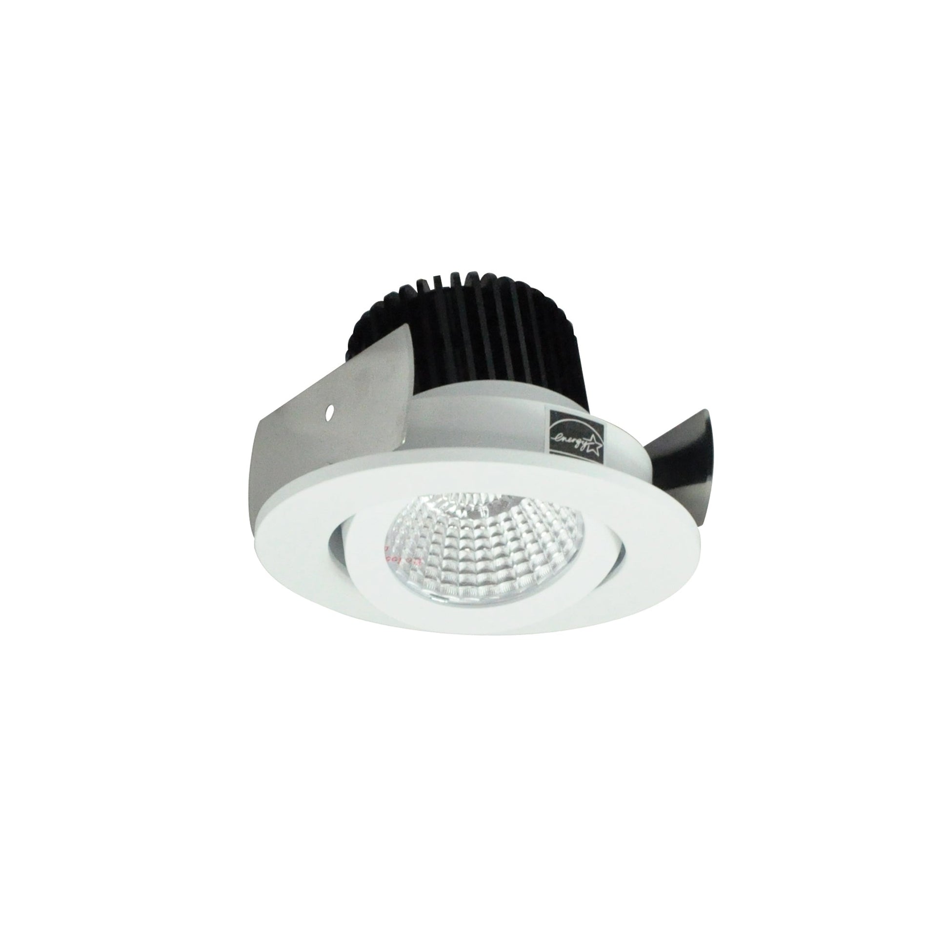 Nora NIOB-2RG35XMPW/10 2 inch Iolite LED Round Adjustable Gimbal, 1000lm / 14W, 3500K, Matte Powder White Finish
