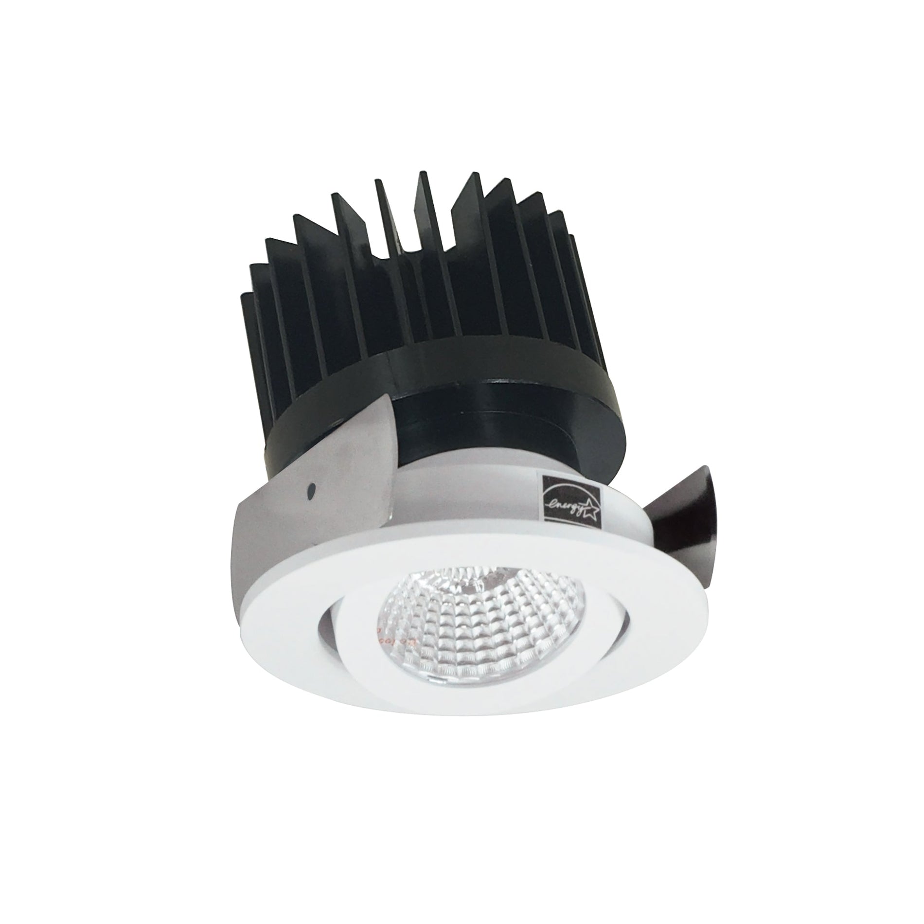 Nora NIOB-2RGCDXMPW/HL 2 inch Iolite LED Round Adjustable Gimbal, 1500lm/2000lm/2500lm (varies by housing), Comfort Dim, Matte Powder White Finish