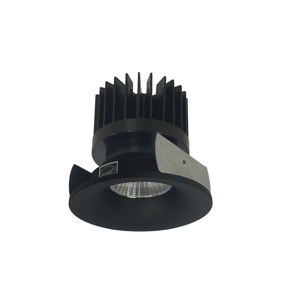 Nora NIOB-2RNBCDXBB/HL 2 inch Iolite LED Round Bullnose, 1500lm/2000lm/2500lm (varies by housing), Comfort Dim, Black Finish