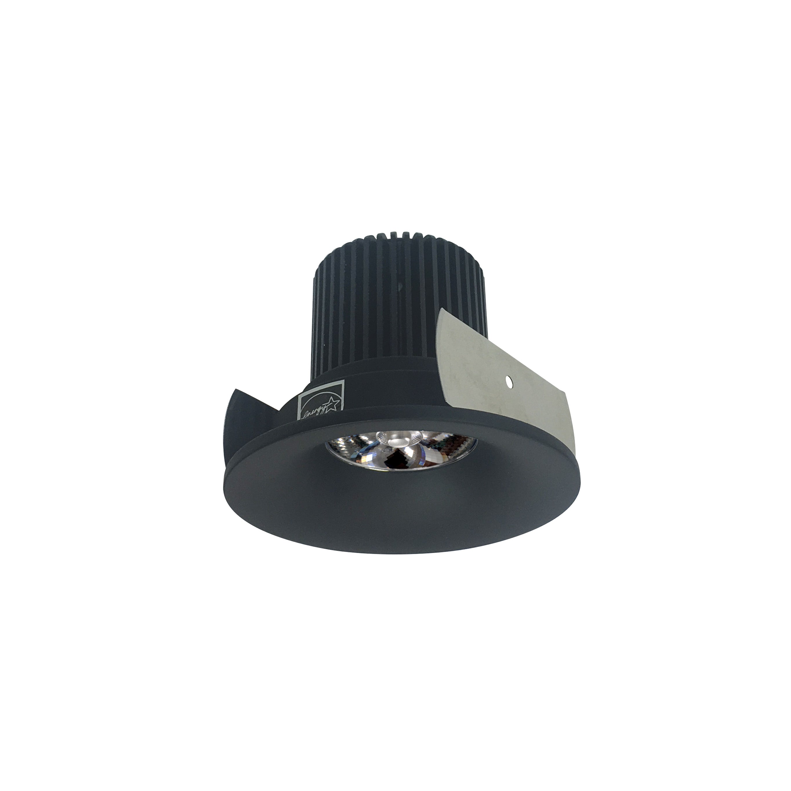 Nora NIOB-2RNB27QBB 2 inch Iolite LED Round Bullnose, 10-Degree Optic, 850lm / 12W, 2700K, Black Finish