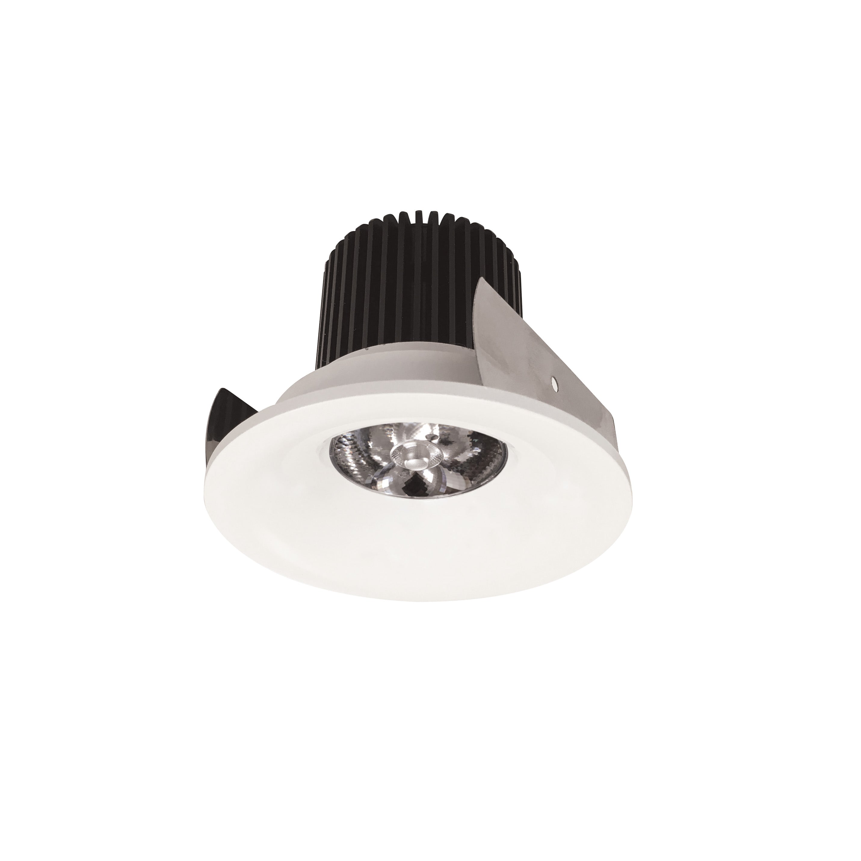 Nora NIOB-2RNB27QWW 2 inch Iolite LED Round Bullnose, 10-Degree Optic, 850lm / 12W, 2700K, White Finish