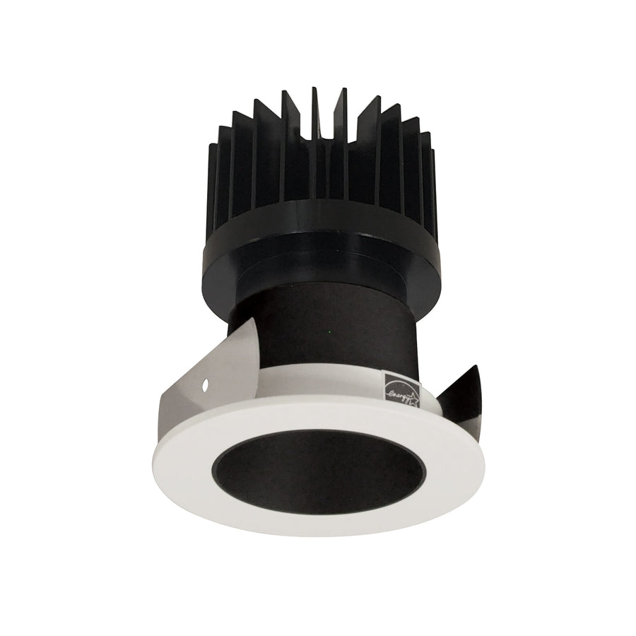 Nora NIOB-2RNDC50XBW/HL 2 inch Iolite LED Round Reflector, 1500lm/2000lm/2500lm (varies by housing), 5000K, Black Reflector / White Flange