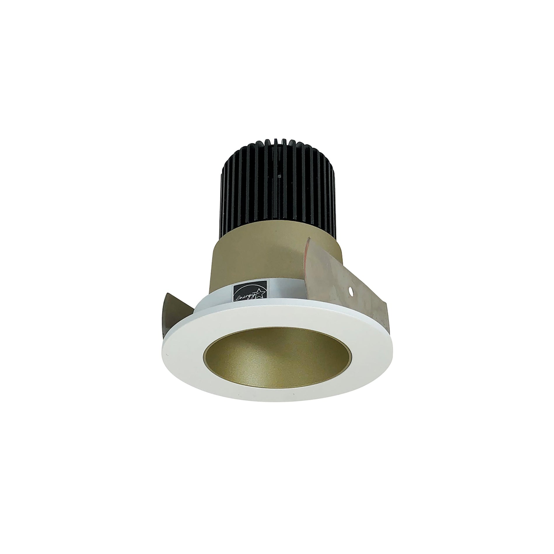 Nora NIOB-2RNDC27QCHMPW 2 inch Iolite LED Round Reflector, 10-Degree Optic, 800lm / 12W, 2700K, Champagne Haze Reflector / Matte Powder White Flange
