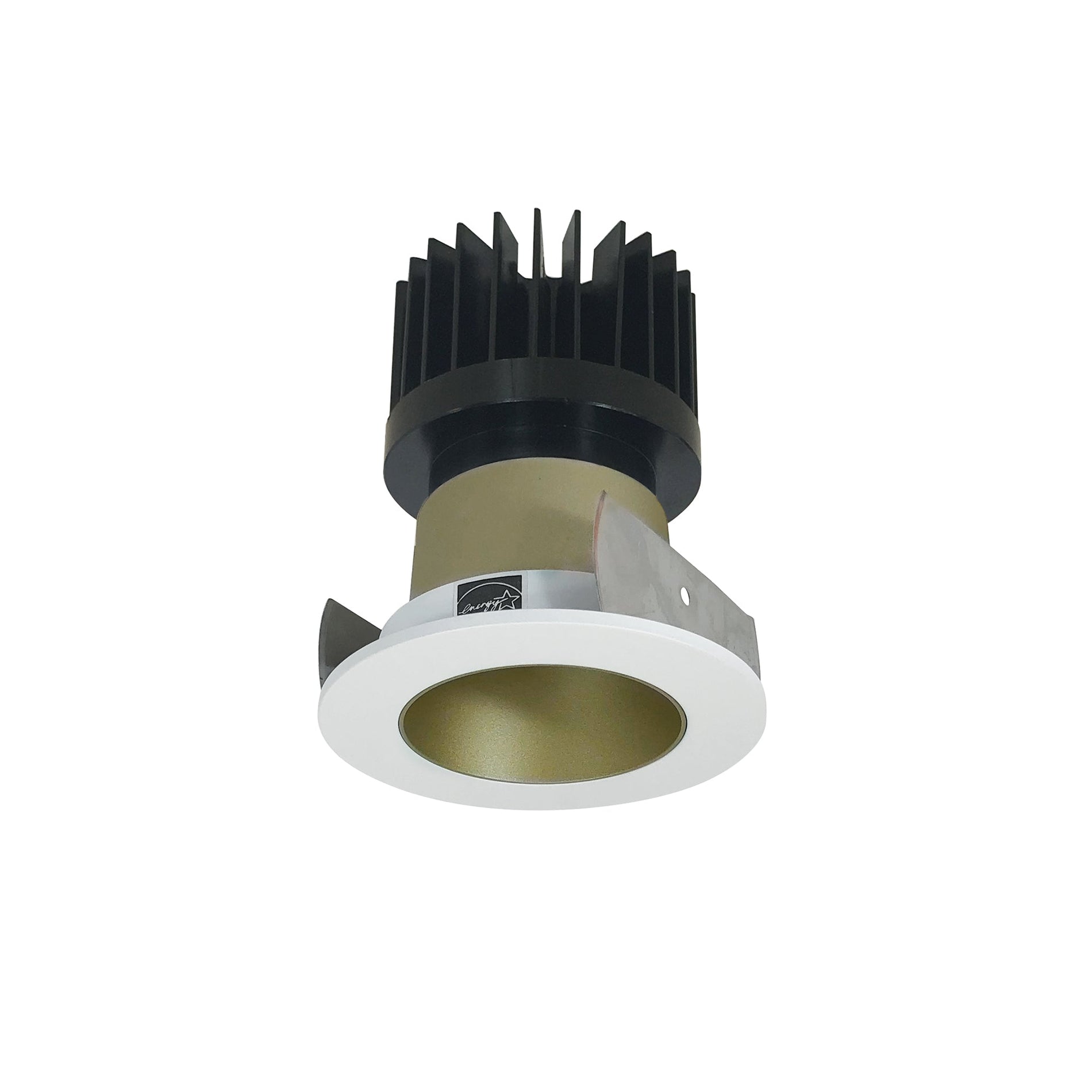 Nora NIOB-2RNDC35XCHMPW/HL 2 inch Iolite LED Round Reflector, 1500lm/2000lm/2500lm (varies by housing), 3500K, Champagne Haze Reflector / Matte Powder White Flange