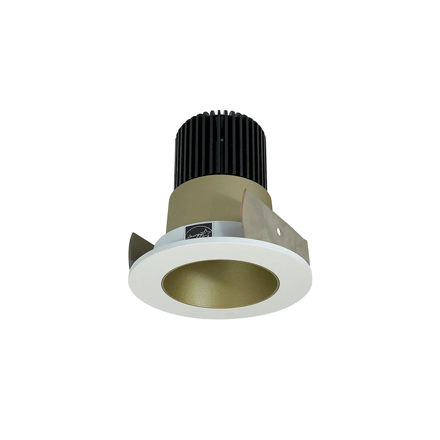 Nora NIOB-2RNDC50XCHMPW/10 2 inch Iolite LED Round Reflector, 1000lm / 14W, 5000K, Champagne Haze Reflector / Matte Powder White Flange