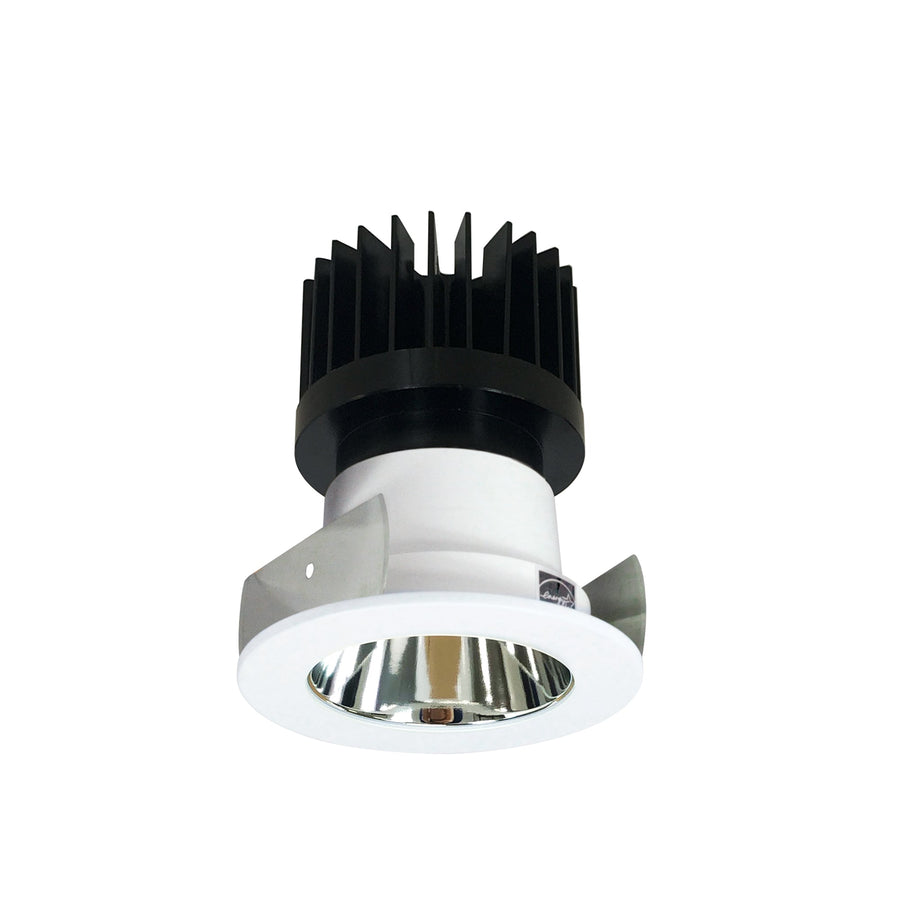 Nora NIOB-2RNDC50XCMPW/HL 2 inch Iolite LED Round Reflector, 1500lm/2000lm/2500lm (varies by housing), 5000K, Specular Clear Reflector / Matte Powder White Flange
